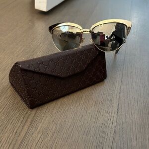 Gucci Women's Gold Cat-Eye Sunglasses